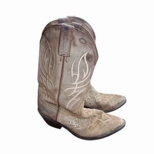 Justin Boots Bent Rail Womens Western Cowboy Boots Distressed Brown Snip